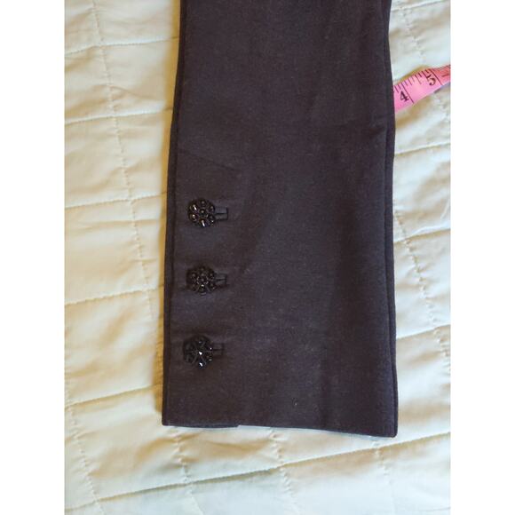 Chicos Women Sz 0 XS Gray Black Button Detail Ankle Pull On Pants Elastic waist - Picture 3 of 8
